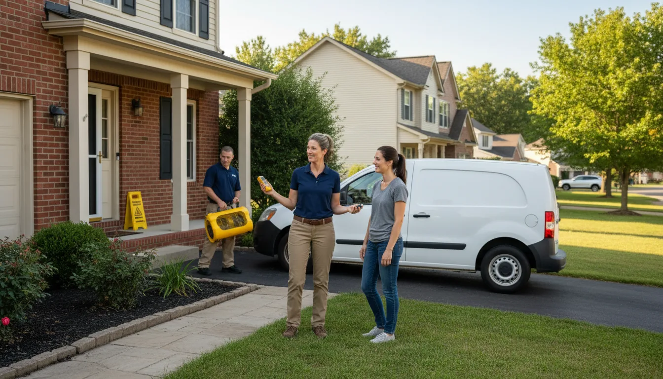 Residential water damage restoration in Custer, WI